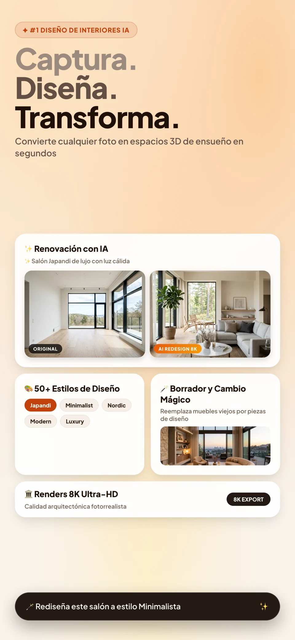 AI Diseño Interiores 3D Casa — Capturas de pantalla 1
