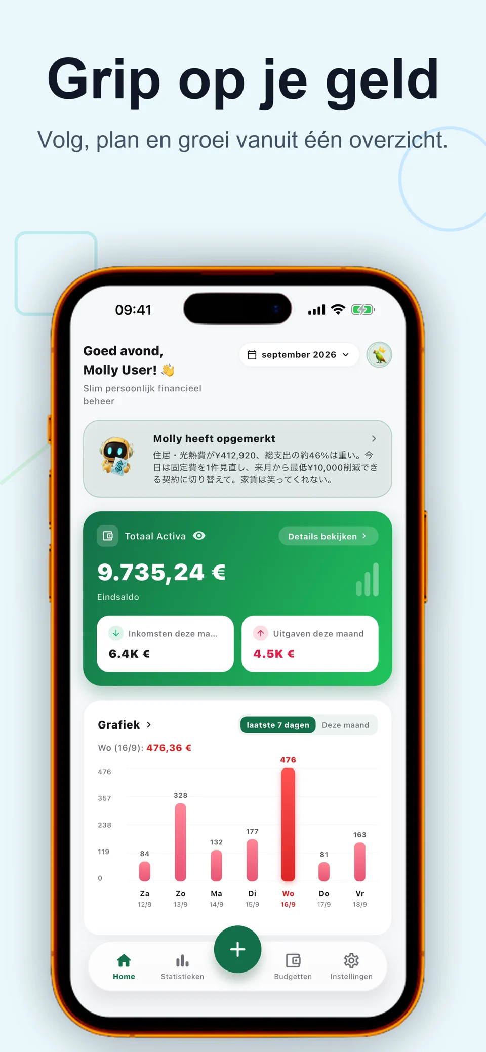 Bolly: Huishoudboekje AI — 3
