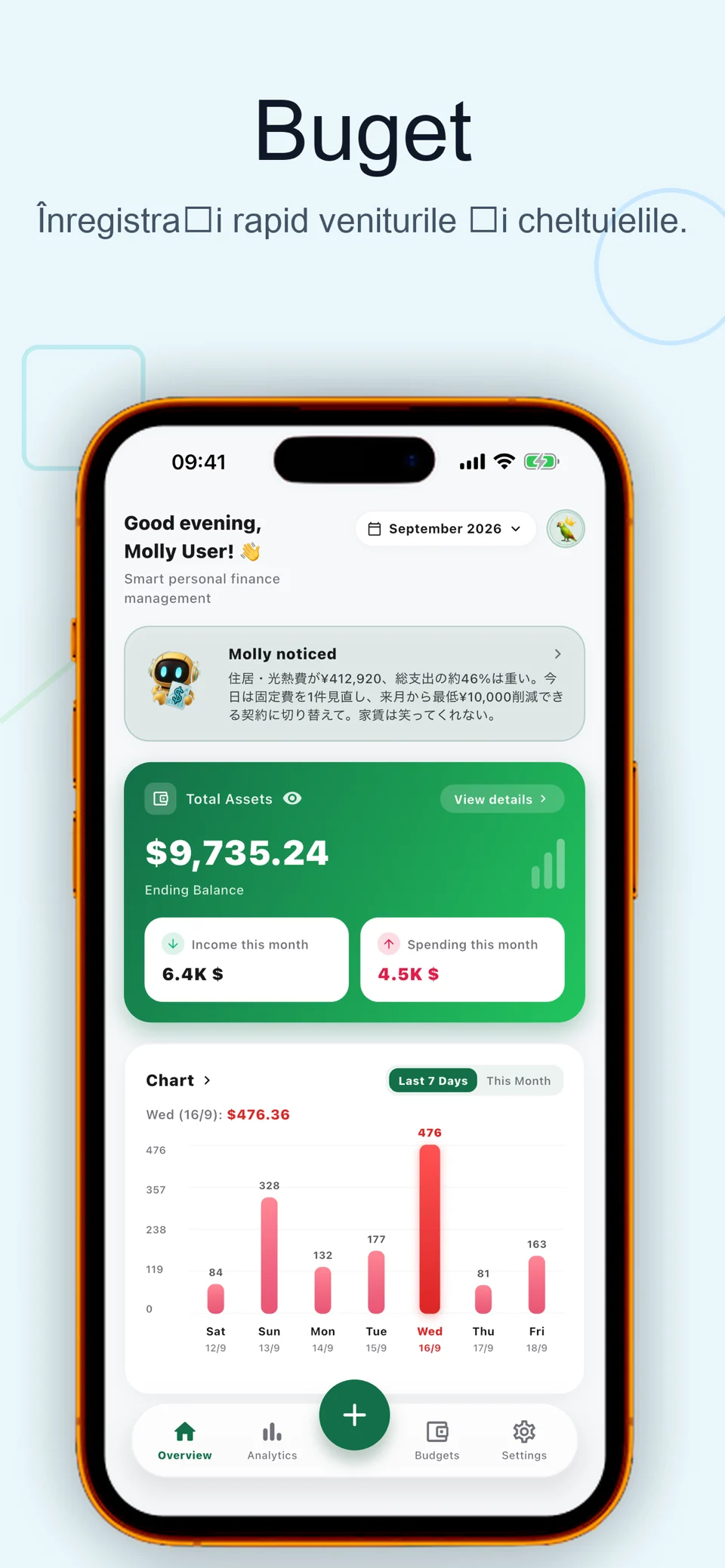 Bolly: AI Expense Tracker — Capturi de ecran 2